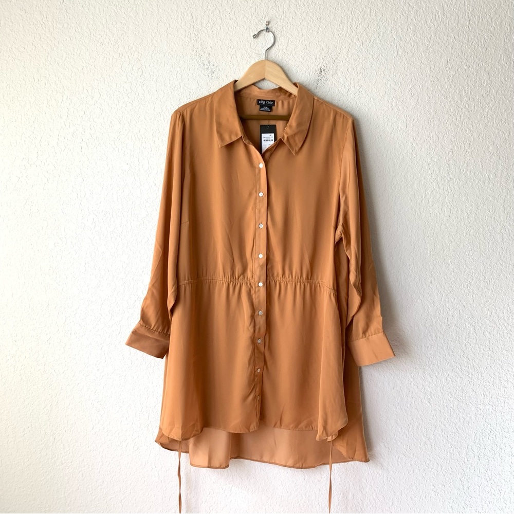 NWT City Chic Tunic Rouche Love Size 18